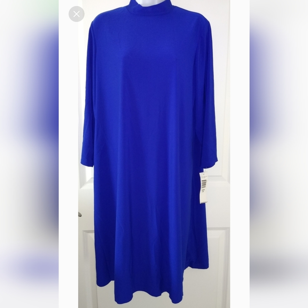 NEW Boutique TIANA B. Royal Blue Silky Feel Dress Lady's 1X Career Made in USA